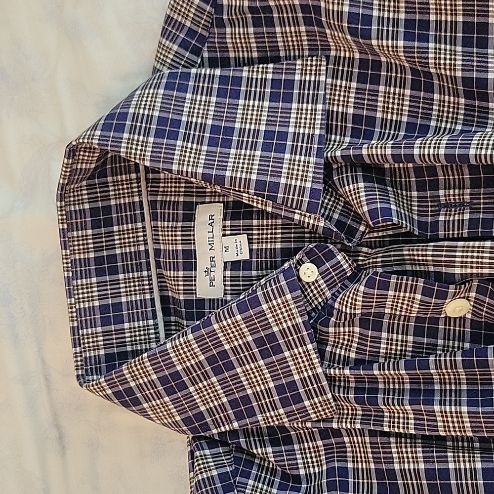 Peter Millar spread collar sport shirt